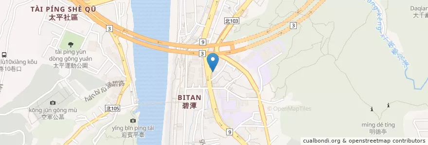 Mapa de ubicacion de 北新中醫診所 en Taiwan, Neu-Taipeh, Xindian.