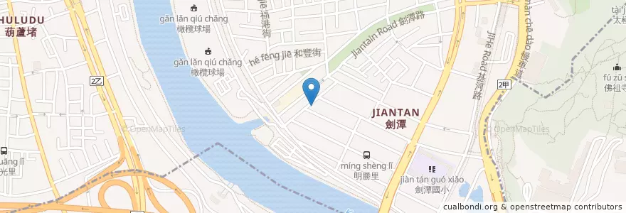 Mapa de ubicacion de 劍潭浸信會 en 臺灣, 新北市, 臺北市, 士林區.