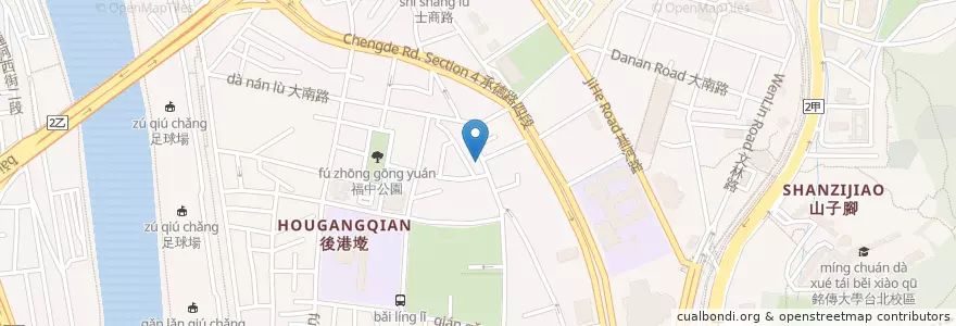 Mapa de ubicacion de 武聖宮 en Taiwan, 新北市, Taipei, 士林區.