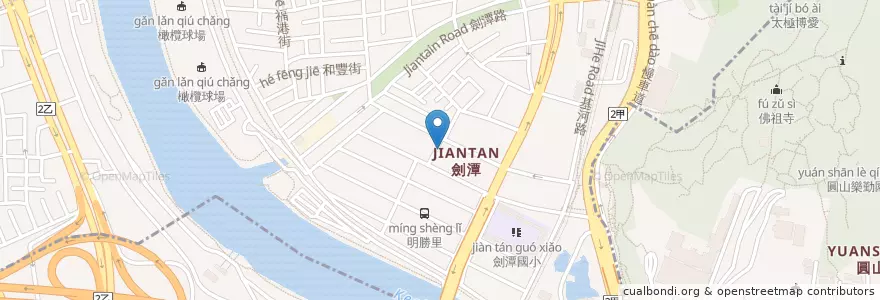 Mapa de ubicacion de 豆哥刨冰 en Tayvan, 新北市, Taipei, 士林區.