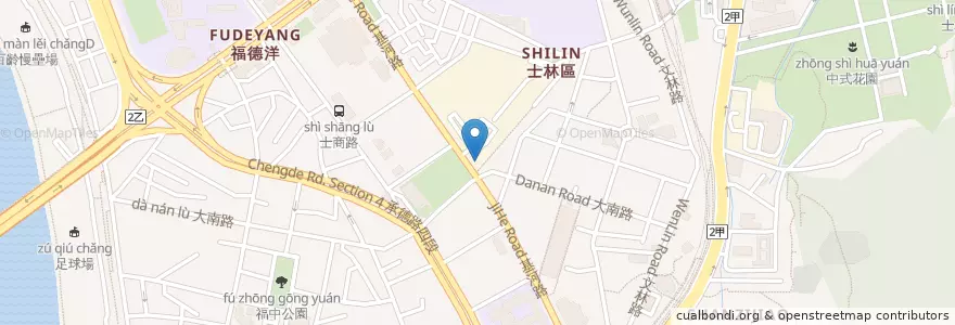 Mapa de ubicacion de 士林街福德宮 en Taiwan, 新北市, Taipei, 士林區.
