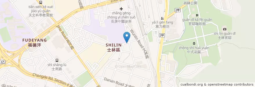 Mapa de ubicacion de 彰化商業銀行 en 臺灣, 新北市, 臺北市, 士林區.