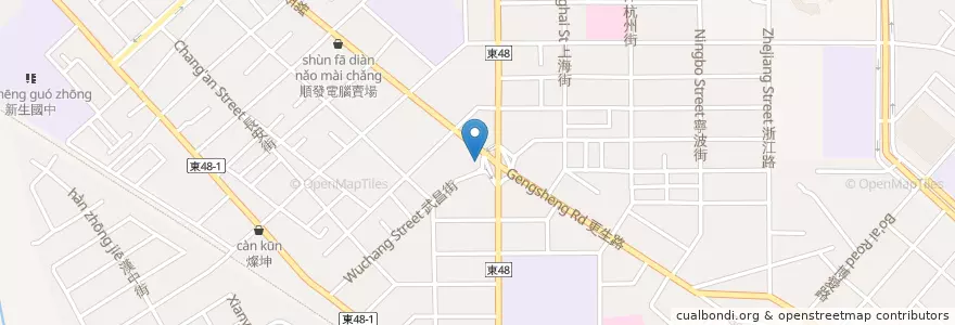 Mapa de ubicacion de 一家餐廳 en 台湾, 台湾省, 台東県, 台東市.