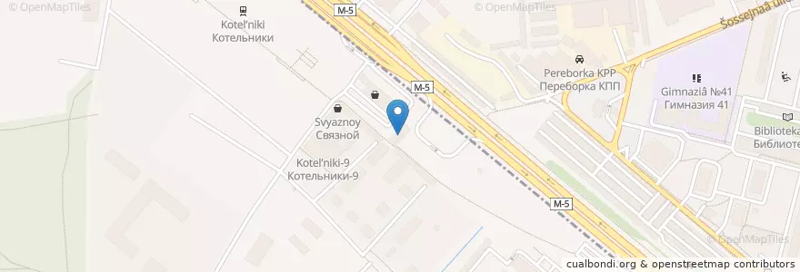 Mapa de ubicacion de Автостанция "Котельники" en Rusia, Distrito Federal Central, Óblast De Moscú, Городской Округ Люберцы.