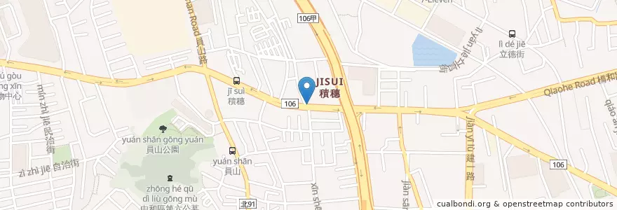 Mapa de ubicacion de 華南商業銀行 en 타이완, 신베이 시, 중허 구.