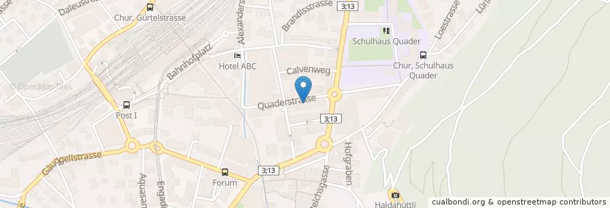 Mapa de ubicacion de Du Théâtre en سويسرا, غروبندن, Plessur, Chur.