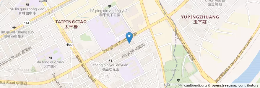 Mapa de ubicacion de 北海道 en 台湾, 新北市, 樹林区.