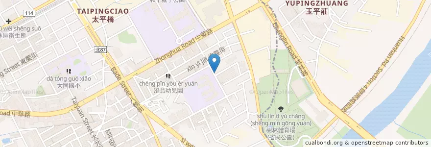 Mapa de ubicacion de 小叮噹忠孝店 en Taiwan, 新北市, 樹林區.