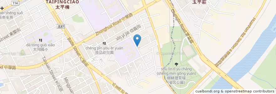 Mapa de ubicacion de 香雞排鹹酥雞 en 台湾, 新北市, 樹林区.