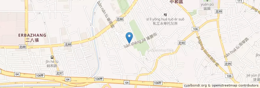 Mapa de ubicacion de TRUE COFFEE烘焙工作室 en Tayvan, 新北市, 中和區.
