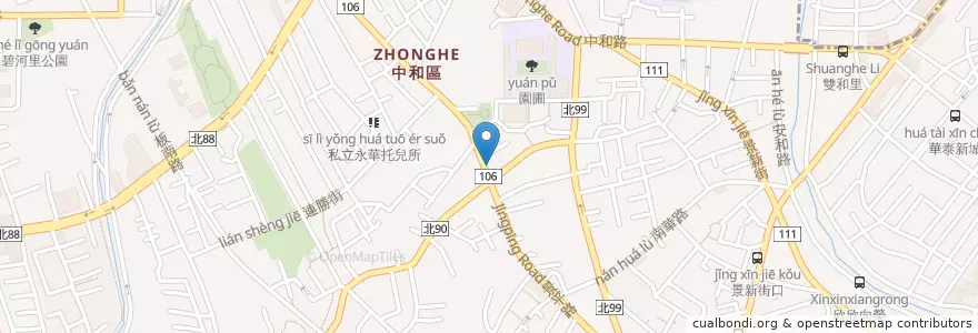 Mapa de ubicacion de 北海漁場 en Taïwan, Nouveau Taipei, Chungho.