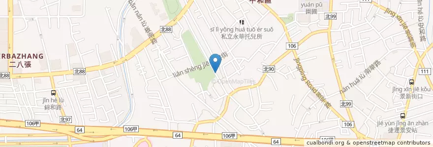 Mapa de ubicacion de 嘉美牙醫診所 en Tayvan, 新北市, 中和區.