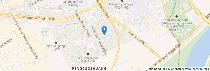 Mapa de ubicacion de 阿芬小吃 en تایوان, 新北市, 樹林區.