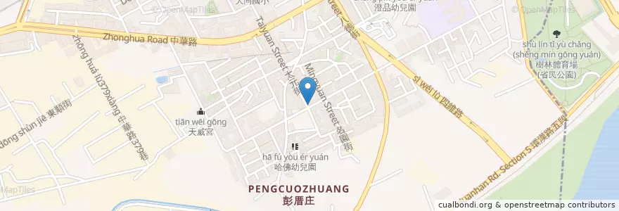Mapa de ubicacion de 老張牛肉麵 en تايوان, تايبيه الجديدة, 樹林區.