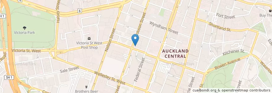Mapa de ubicacion de Mexicali en Nova Zelândia, Auckland, Waitematā.