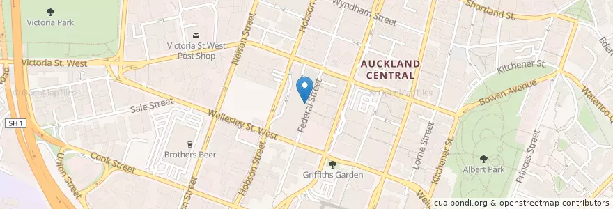 Mapa de ubicacion de Bellota by Peter Gordon en Новая Зеландия, Auckland, Waitematā.