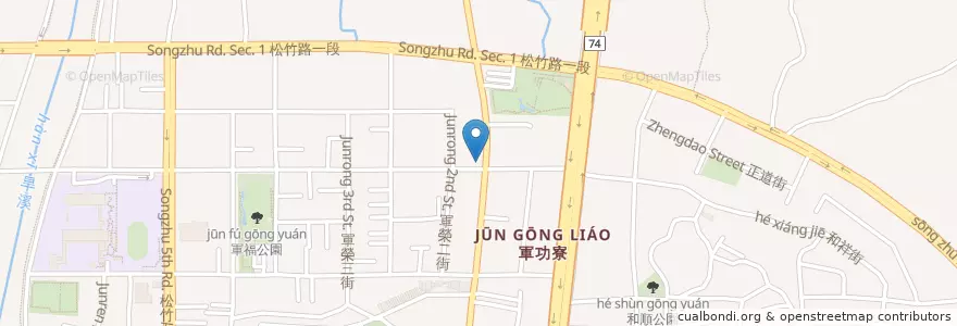 Mapa de ubicacion de 龍門馬場洞韓牛專賣店 en 臺灣, 臺中市, 北屯區.