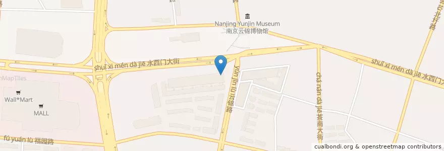 Mapa de ubicacion de Yun café en Chine, Jiangsu, Nankin, District De Jianye.