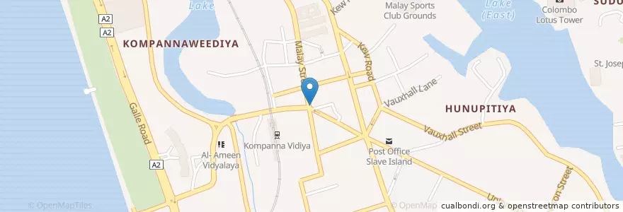 Mapa de ubicacion de Burger's King en 스리랑카, බස්නාහිර පළාත, කොළඹ දිස්ත්‍රික්කය, 콜롬보.