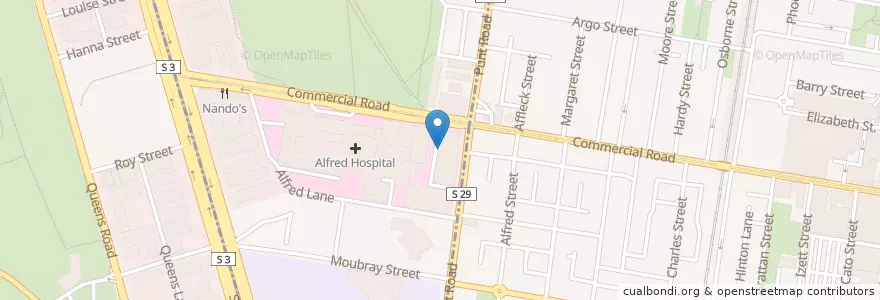 Mapa de ubicacion de Cafe Alfretti en 오스트레일리아, Victoria, City Of Melbourne.