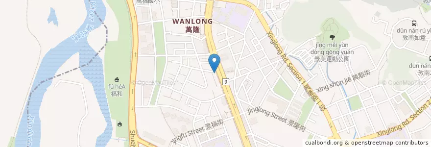 Mapa de ubicacion de Pizza Hut en Taiwan, 新北市, Taipei, 文山區.