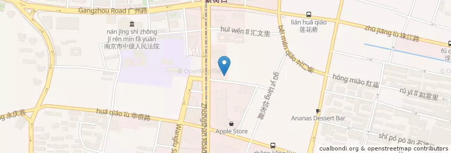 Mapa de ubicacion de Subway en الصين, جيانغسو, نانجينغ, 玄武区.
