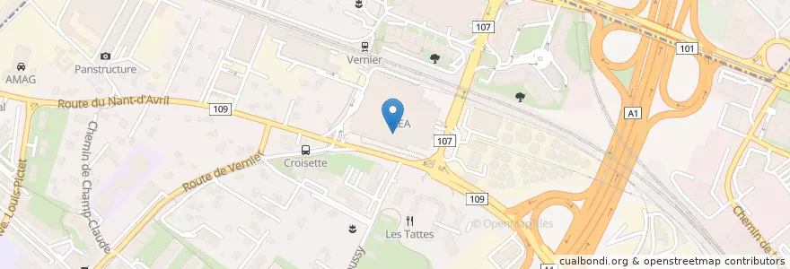 Mapa de ubicacion de IKEA en Schweiz/Suisse/Svizzera/Svizra, Genève, Genève, Vernier.