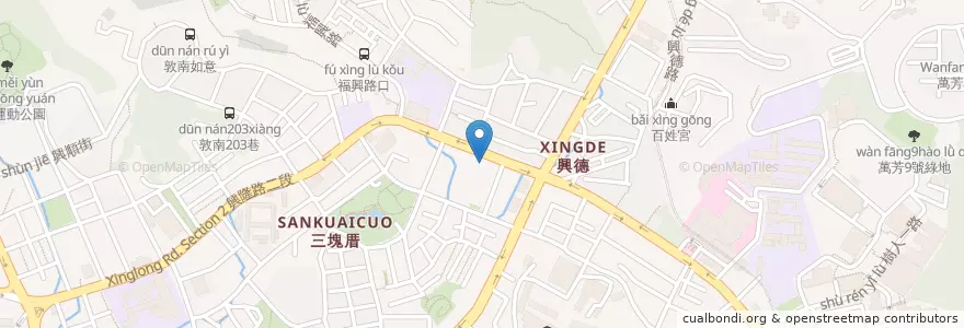 Mapa de ubicacion de 晉康復健科診所 en Taiwan, Nuova Taipei, Taipei, 文山區.