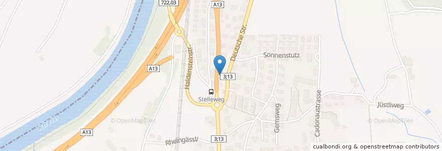 Mapa de ubicacion de Socar en Suiza, Grisones, Plessur, Chur.