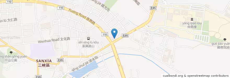 Mapa de ubicacion de 三峽郵局 en Taïwan, Nouveau Taipei, Sanxia.