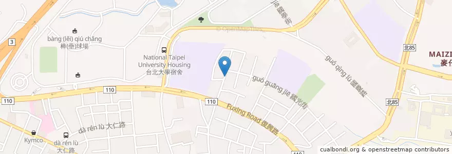 Mapa de ubicacion de 帝一嶺餐廳 en تايوان, تايبيه الجديدة, 三峽區.