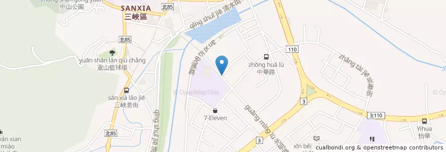 Mapa de ubicacion de 海爺四號乾麵 en Taiwan, 新北市, 三峽區.