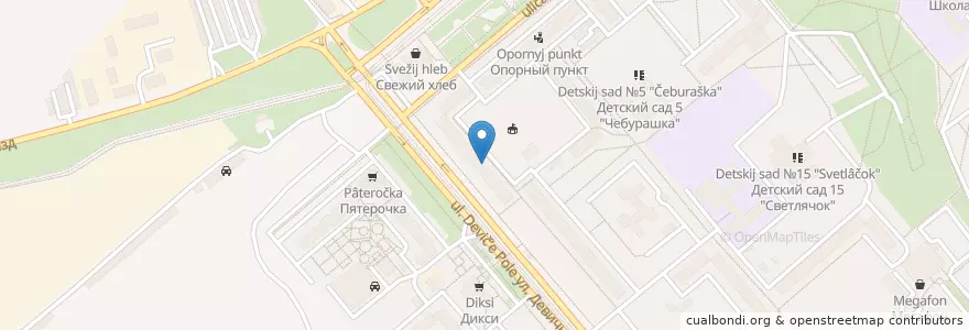 Mapa de ubicacion de Городская детская библиотека №3 en Rusland, Centraal Federaal District, Oblast Moskou, Коломенский Городской Округ.