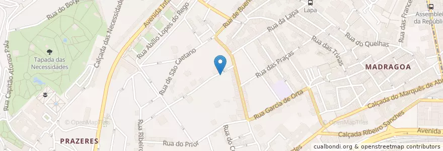 Mapa de ubicacion de Residência do Embaixador da Dinamarca en Portugal, Área Metropolitana De Lisboa, Lisboa, Grande Lisboa, Lisbon, Estrela.