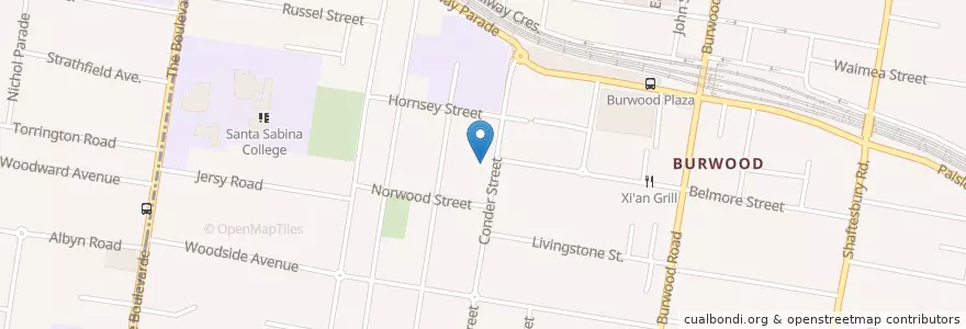 Mapa de ubicacion de Baptist Community Church Burwood en Australia, New South Wales, Burwood Council, Sydney.