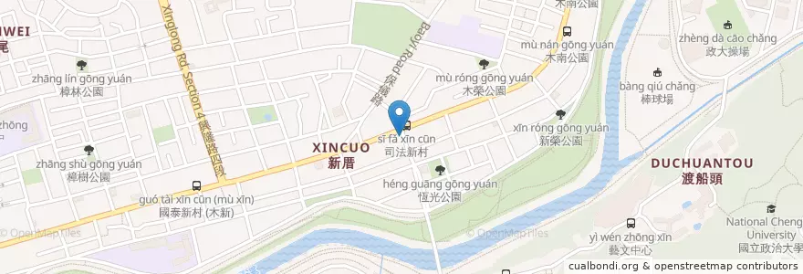 Mapa de ubicacion de 食餓知餓甜不辣 en تايوان, تايبيه الجديدة, تايبيه, 文山區.