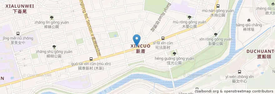Mapa de ubicacion de 早餐吧 en 臺灣, 新北市, 臺北市, 文山區.
