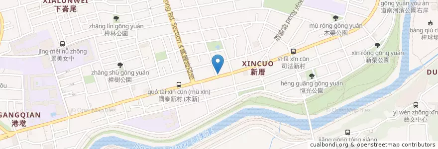 Mapa de ubicacion de 香屋素食西餐 en Taiwan, 新北市, Taipei, 文山區.