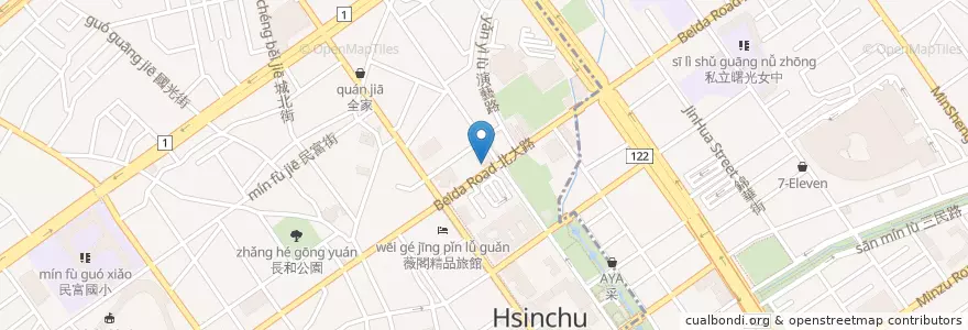 Mapa de ubicacion de 合作金庫商業銀行 en Taiwan, Provincia Di Taiwan, Hsinchu.
