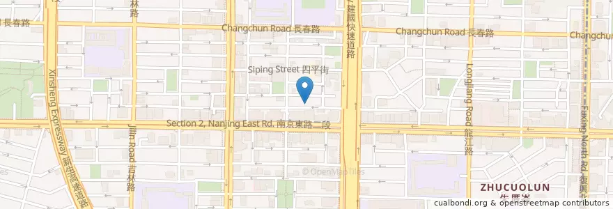 Mapa de ubicacion de 八珍小吃 en Taiwan, Nuova Taipei, Taipei, Distretto Di Zhongshan.