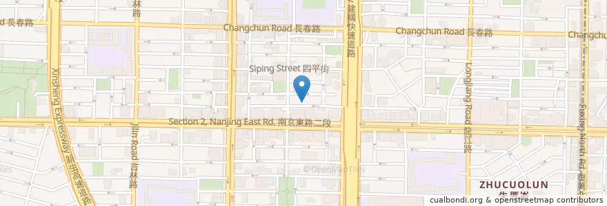 Mapa de ubicacion de 食在好咖 en 台湾, 新北市, 台北市, 中山区.