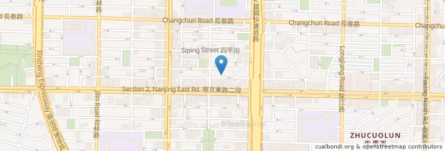 Mapa de ubicacion de 小英北越河粉 en تايوان, تايبيه الجديدة, تايبيه, 中山區.