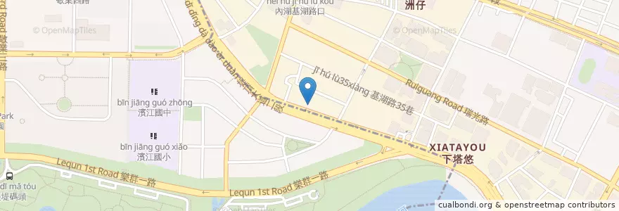 Mapa de ubicacion de 上海商業儲蓄銀行 en Taiwan, 新北市, Taipé, 中山區, 內湖區.