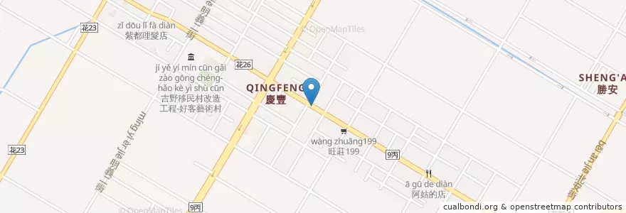 Mapa de ubicacion de 慶豐麵店 en Taiwan, 臺灣省, Condado De Hualien, 吉安鄉.