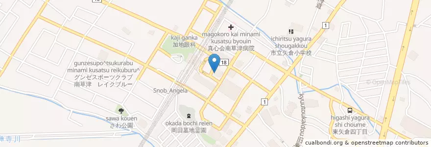 Mapa de ubicacion de THE THREE en Japão, 滋賀県, 草津市.