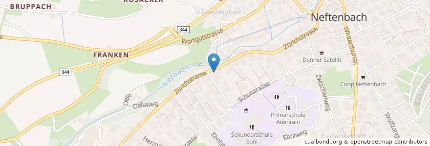Mapa de ubicacion de Ruedi's Veloegge en Switzerland, Zurich, Bezirk Winterthur, Neftenbach.