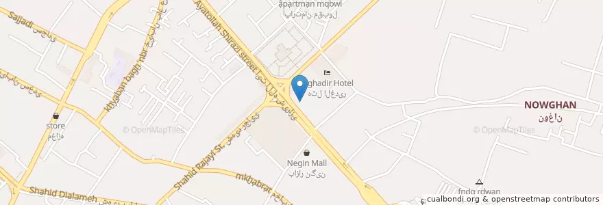 Mapa de ubicacion de Keramat Mosque en Iran, Razavi Khorasan, Mashhad County, Mashhad, بخش مرکزی شهرستان مشهد.