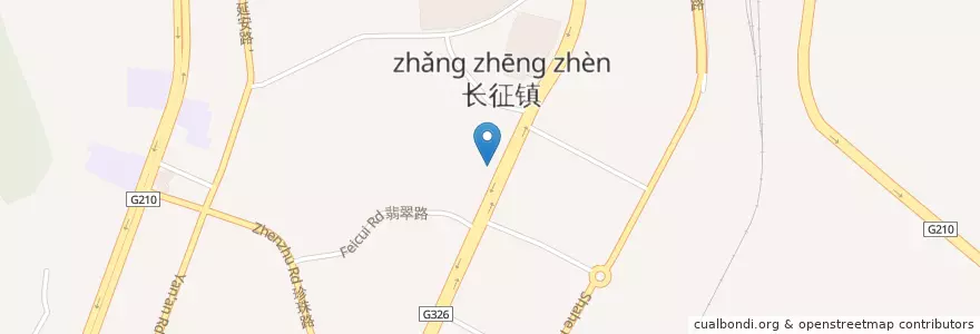 Mapa de ubicacion de 中国石油加油站 en 中国, 贵州省, 遵义市, 红花岗区.
