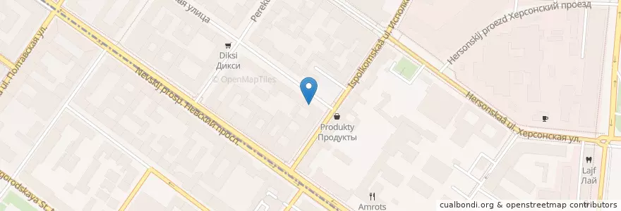 Mapa de ubicacion de Bier Konig en ロシア, 北西連邦管区, レニングラード州, サンクト ペテルブルク, Центральный Район, Округ Лиговка-Ямская.