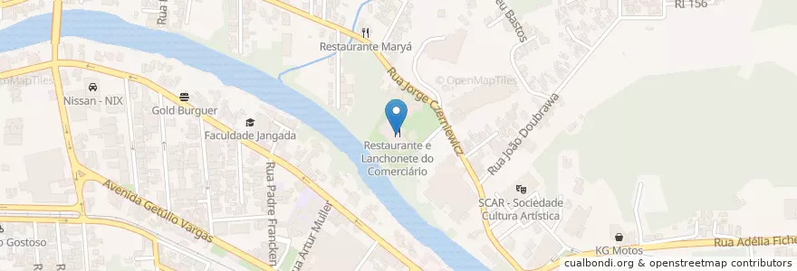 Mapa de ubicacion de Teatro Sesc en Brasile, Regione Sud, Santa Catarina, Região Geográfica Intermediária De Joinville, Microrregião De Joinville, Jaraguá Do Sul.